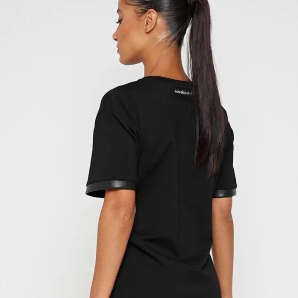 💥EDGY CHIC💥Manière De Voir CHAIN NECKLACE DETAIL T-SHIRT DRESS - Picture 5 of 16